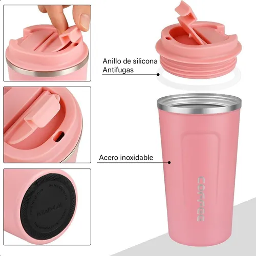Vaso Termico 500ml Acero Inoxidable Blanco - Imagen 5