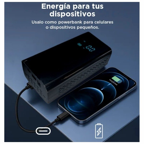 Compresor Inflador De Aire Electrico Recargable Portatil - Imagen 6