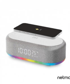 Reloj Despertador Con Parlante + Carga Inalambrica 15w Rd12 Netmak