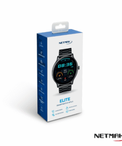 Reloj Pulsera Smartwatch Bt Elite Redondo Negro Netmak - Imagen 4