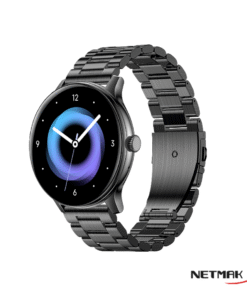 Reloj Pulsera Smartwatch Bt Elite Redondo Negro Netmak - Imagen 2