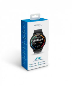 Reloj Pulsera Smartwatch Bt Level Redondo Negro Netmak - Imagen 3