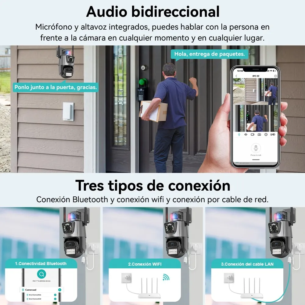 Camara de Seguridad Exterior Doble Camara v380 - Imagen 5