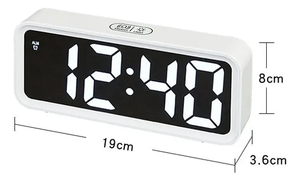 Reloj Despertador Multifuncion Led Alarma Temp - Imagen 5