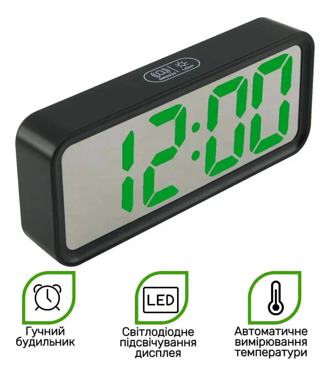 Reloj Despertador Multifuncion Led Alarma Temp - Imagen 4