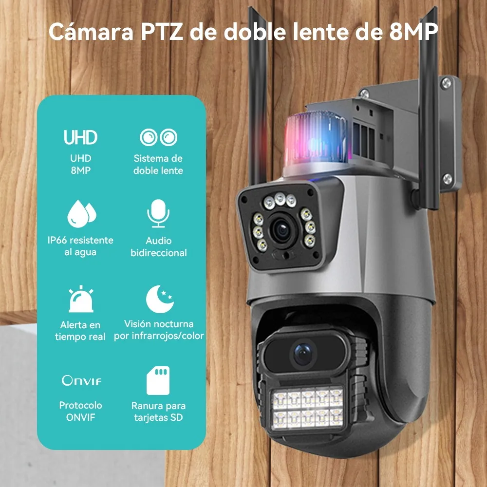 Camara de Seguridad Exterior Doble Camara v380 - Imagen 2