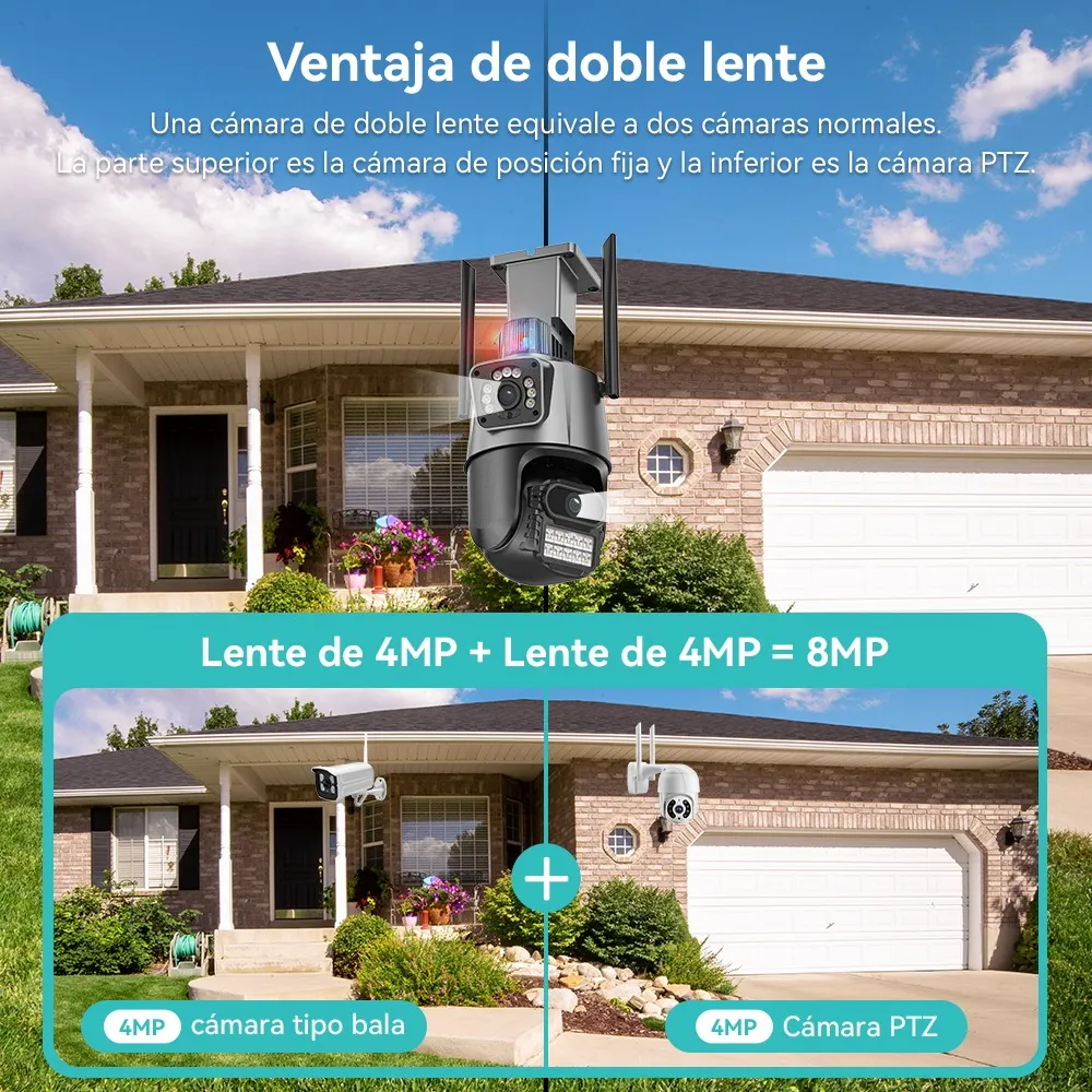 Camara de Seguridad Exterior Doble Camara v380 - Imagen 7