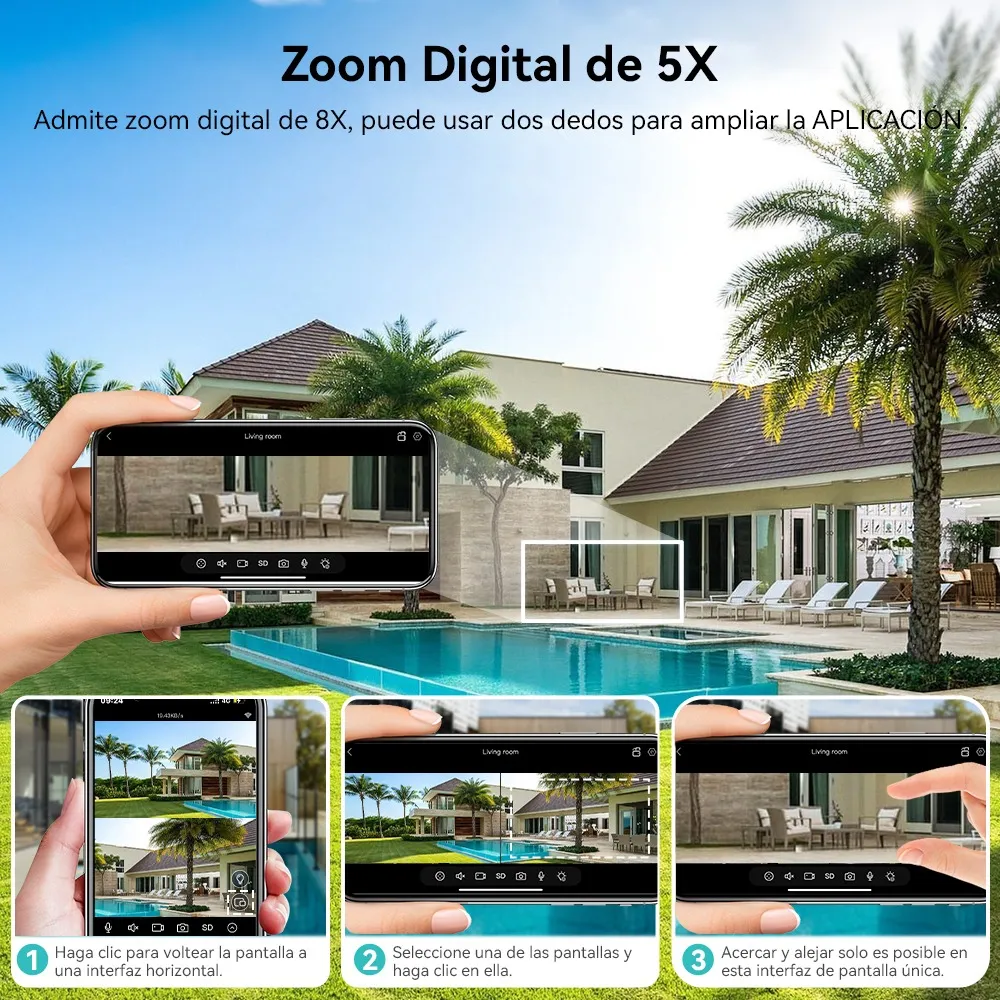 Camara de Seguridad Exterior Doble Camara v380 - Imagen 8