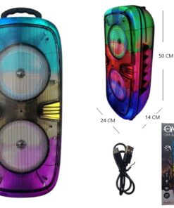 Parlante Bluetooth Karaoke 360 Led 6.5" x 2 OM 644