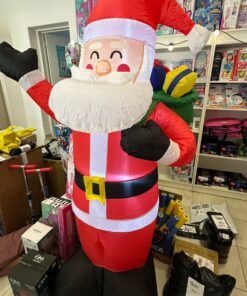 Papa Noel Inflable 220v con luz led 1.8Mts - Imagen 3