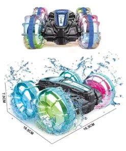 Auto Con 2 Control Remoto Anfibio Acrobatico Agua Tierra - Imagen 5