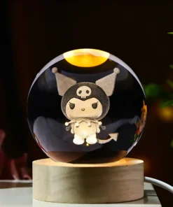 Luz De Noche Esfera De Cristal Kuromi 6cm