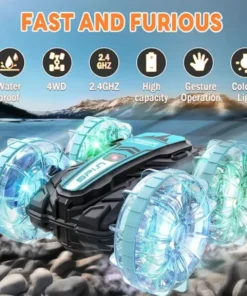 Auto Con 2 Control Remoto Anfibio Acrobatico Agua Tierra - Imagen 3