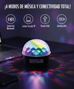 Bola Media Esfera Rgb Parlante Bt - Imagen 4