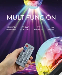 Alternative view of Bola Media Esfera Rgb Parlante Bt