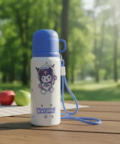 Alternative view of Botella  Termica Acero Inox 550ml Kuromi con Taza Azul
