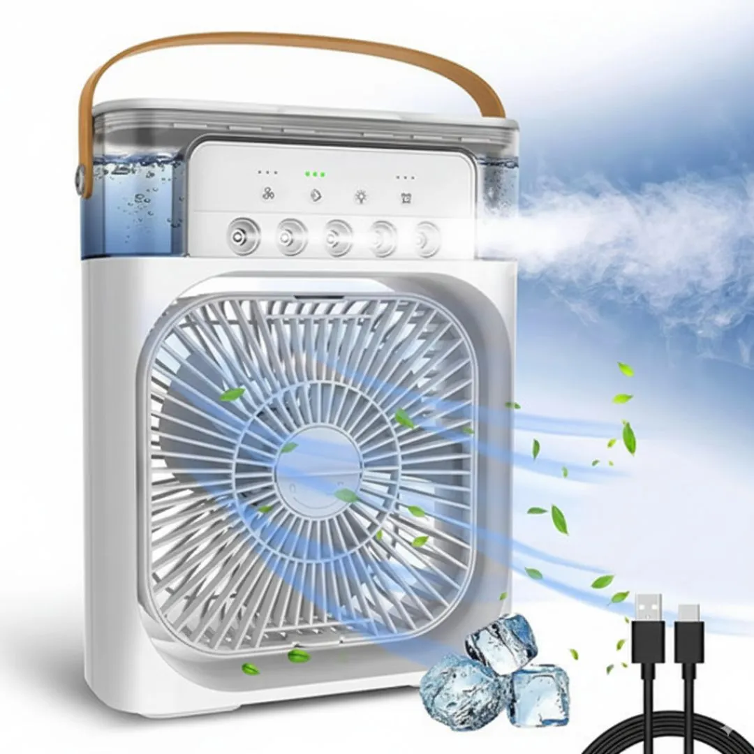 Ventilador Humidificador de Aire acondicionado Usb con Led