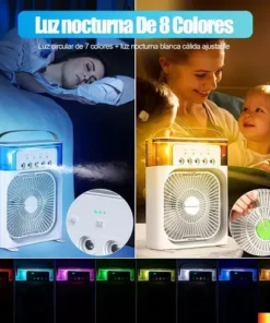 Ventilador Humidificador de Aire acondicionado Usb con Led - Imagen 3