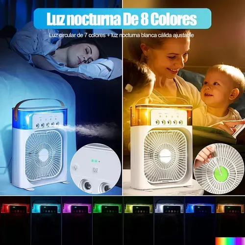 Ventilador Humidificador de Aire acondicionado Usb con Led - Imagen 3