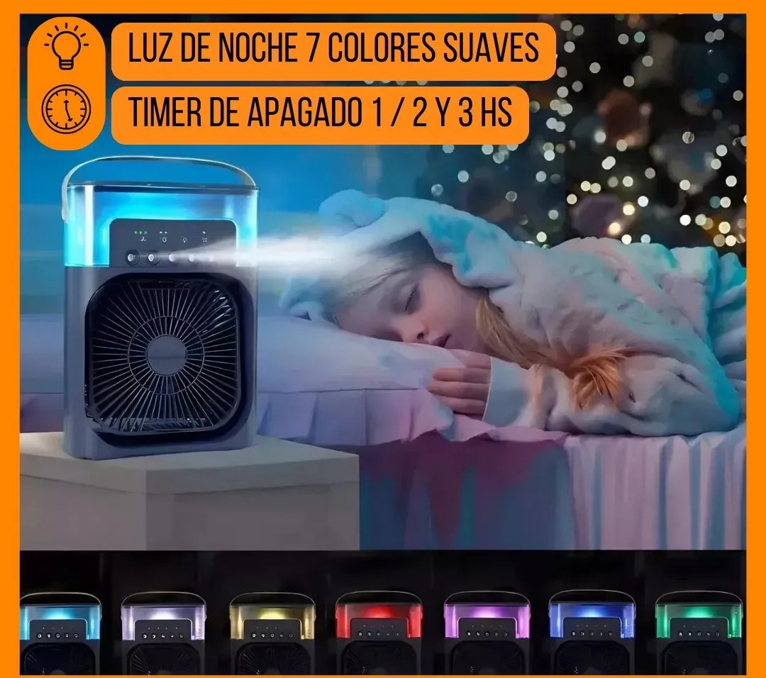 Ventilador Humidificador de Aire acondicionado Usb con Led - Imagen 5