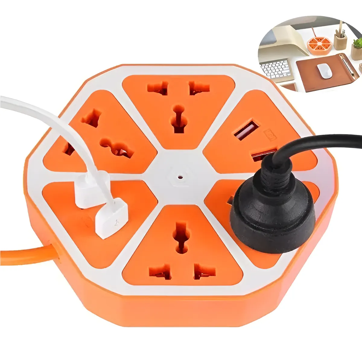 Zapatilla Flor 5 Bocas + 2 Usb - Imagen 4
