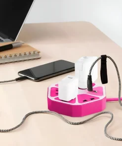 Zapatilla Flor 5 Bocas + 2 Usb - Imagen 2
