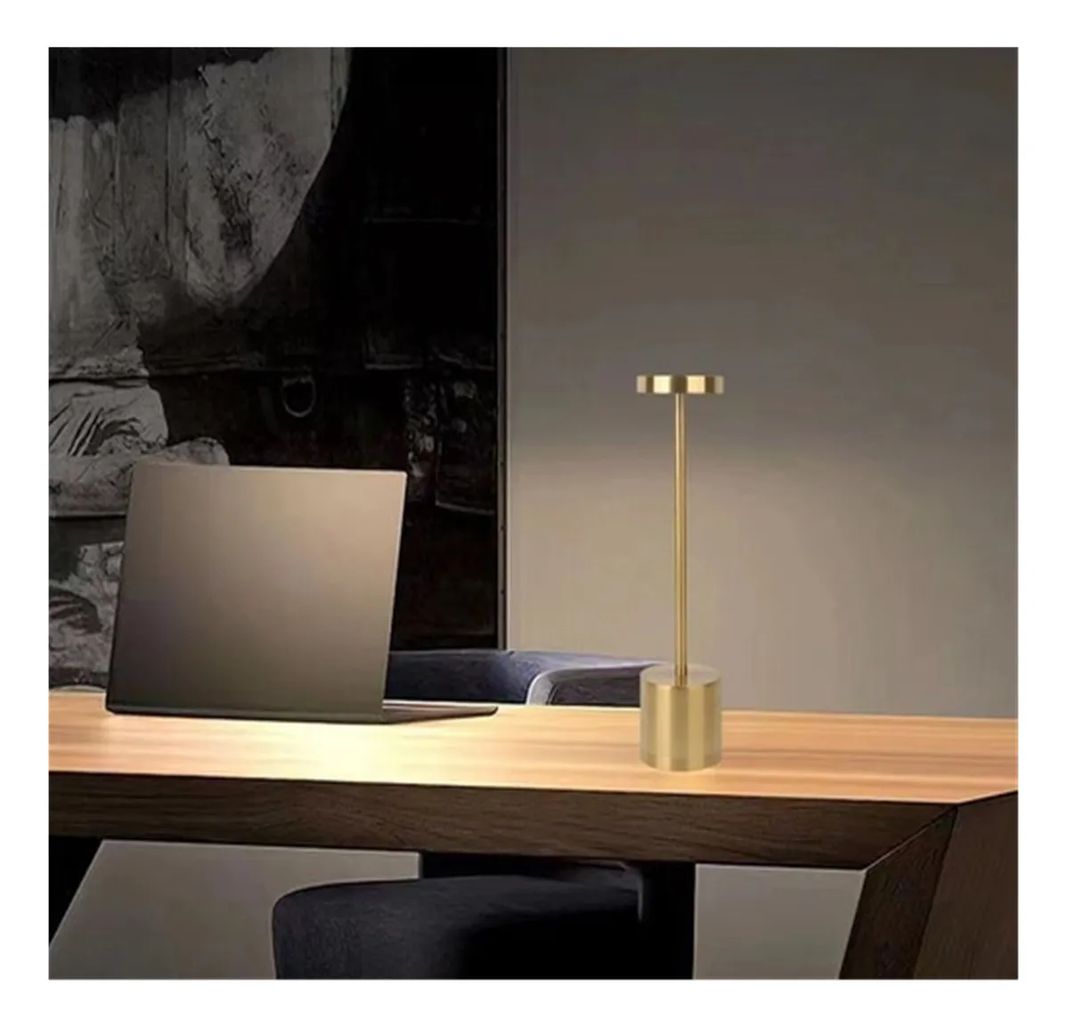 Lampara Velador Recargable Touch 83082 Dorado - Imagen 2