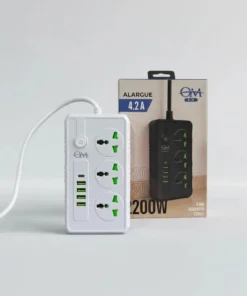 Zapatilla 220v 3 Bocas 220w + Usb + 1 Tipo C Om - Imagen 3