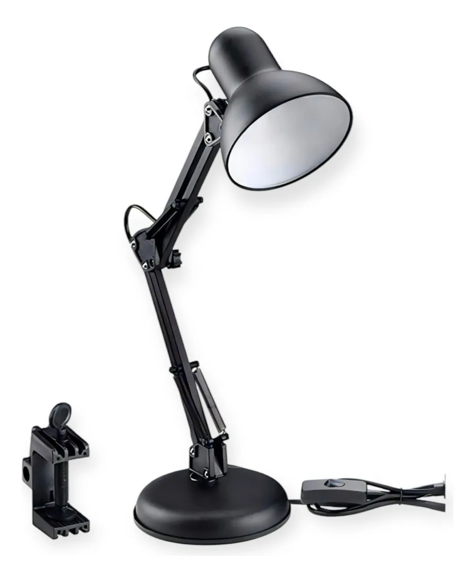 Velador Lampara Con Base Y Morsa Om 1010 220v