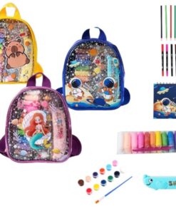 Mochila Infantil Con Kit Arte Azul - Imagen 3