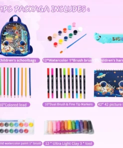 Alternative view of Mochila Infantil Con Kit Arte Azul