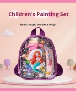 Mochila Infantil Con Kit Arte Rosa