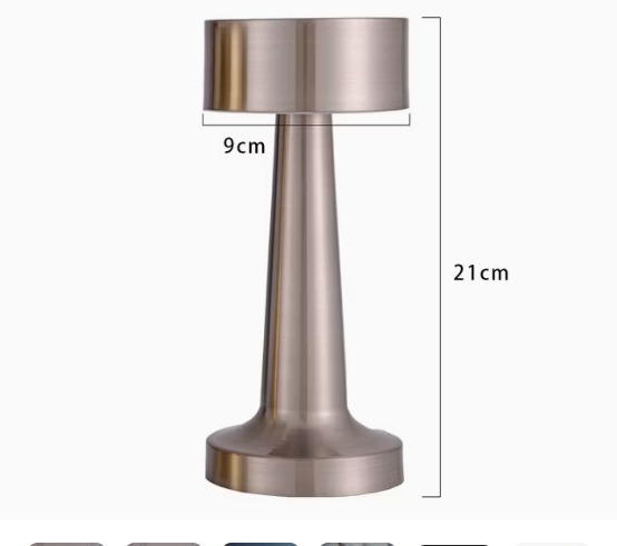 Lampara Velador Recargable Touch 83083 Bronce - Imagen 2