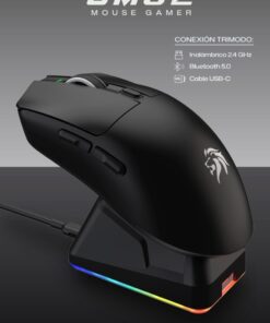 Mouse Gamer Inalambrico Tri Modo Con base De Carga Gm62 Netmak