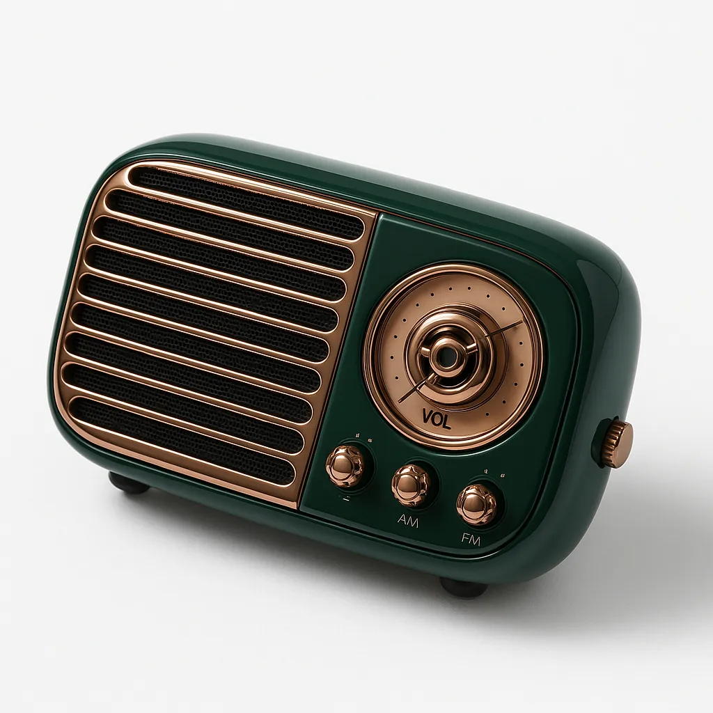Parlante Radio Vintage Portatil Recargable - Imagen 4