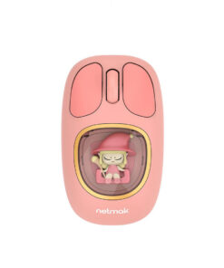 Mouse Inalambrico Kids Recargable Rosa 01 Netmak