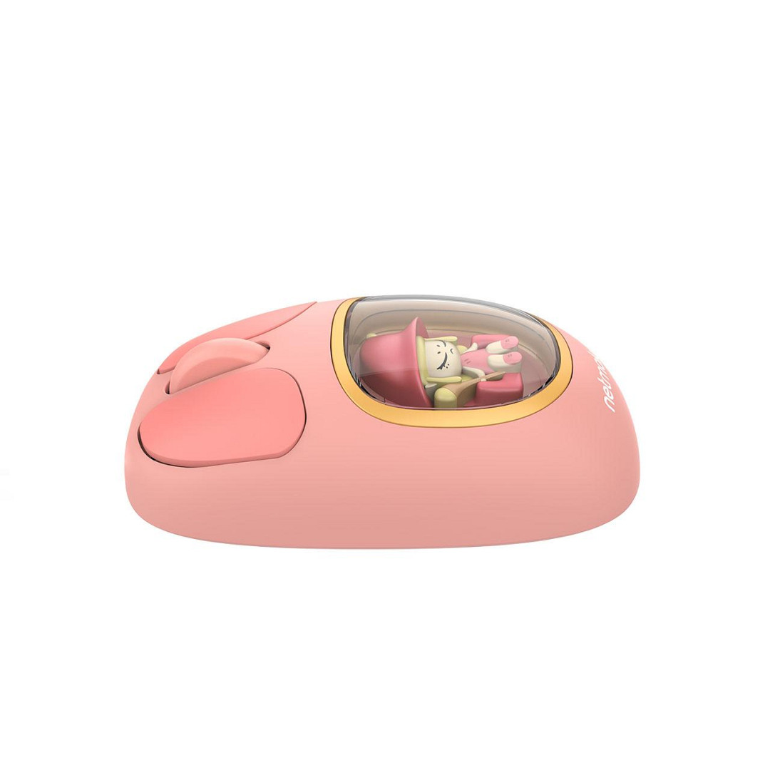 Mouse Inalambrico Kids Recargable Rosa 01 Netmak - Imagen 4