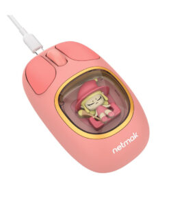 Mouse Inalambrico Kids Recargable Rosa 01 Netmak - Imagen 3