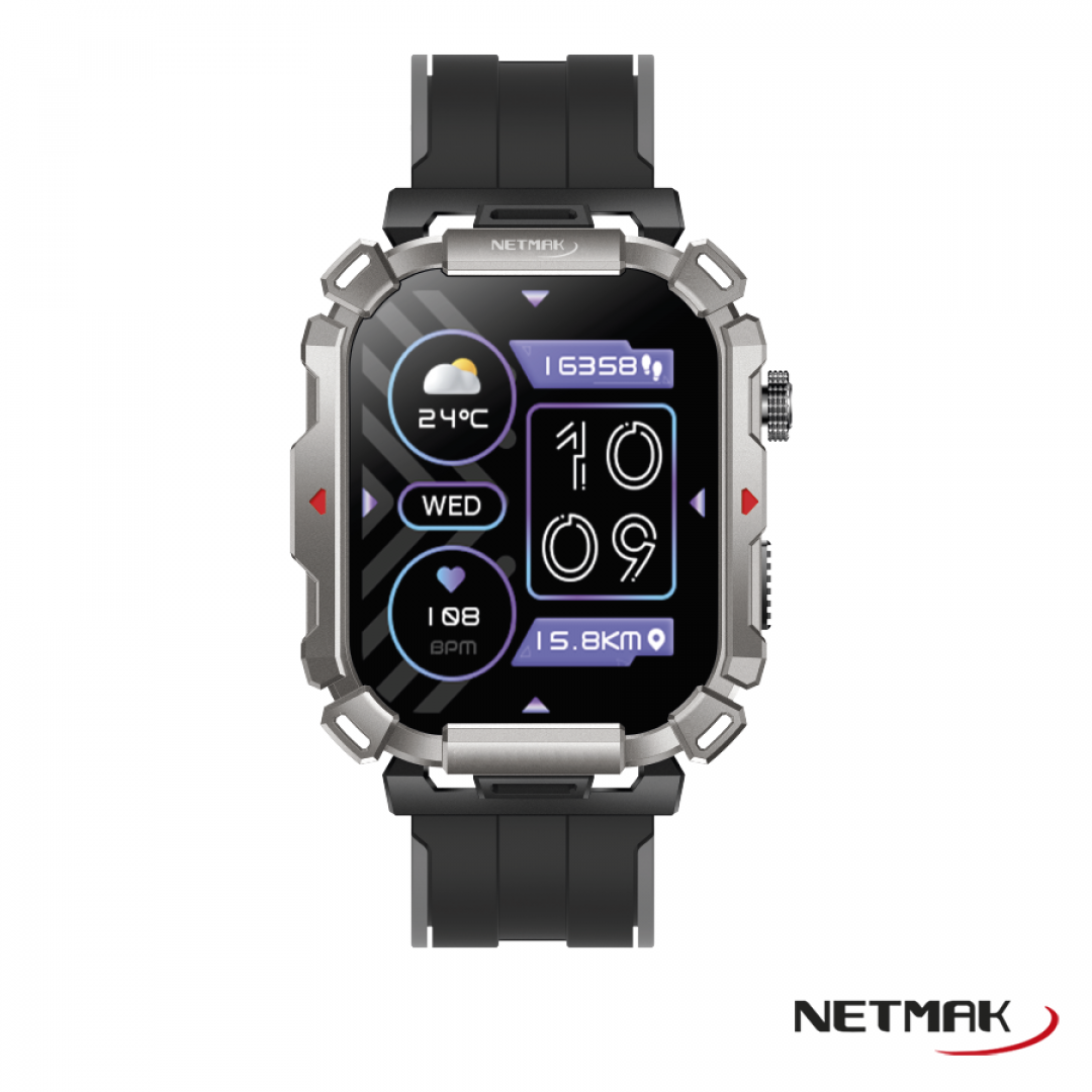 Reloj Pulsera Smartwatch Bt5.3 Evolution 2" Netmak - Imagen 2