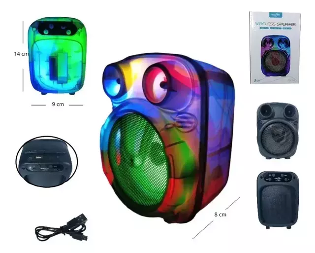 Parlante Bt Recargable RGB 2166 - Imagen 2