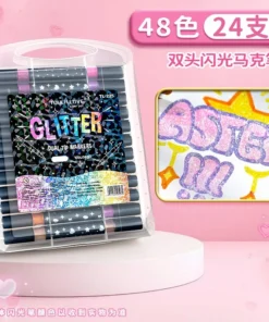 Estuche Marcadores Glitter Doble Punta X 24 Piezas - Imagen 5