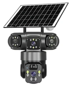 Camara Solar Exterior con Triple Lente