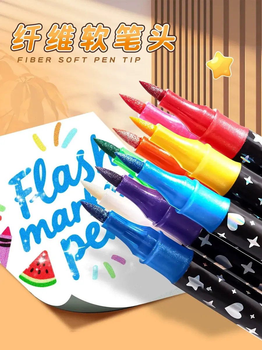 Estuche Marcadores Glitter Doble Punta X 24 Piezas - Imagen 6