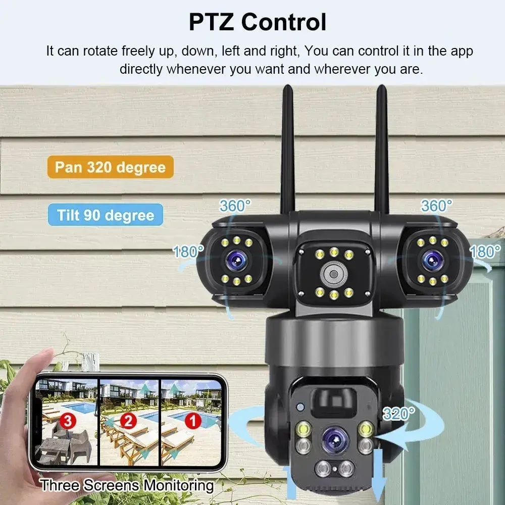 Camara Solar Exterior con Triple Lente - Imagen 2
