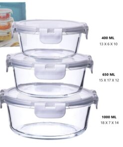 Alternative view of Set Tupper x 3 Vidrio con tapa de Silicona