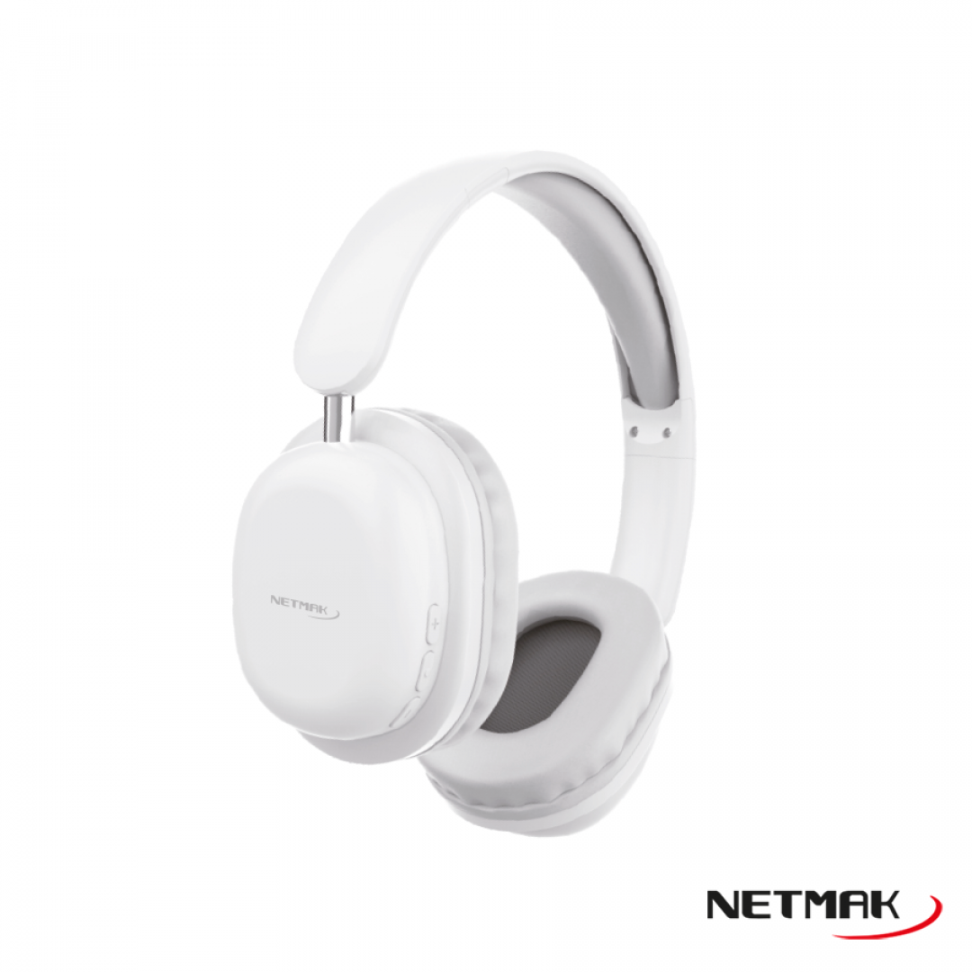 Auricular Vincha Bluetooth Live Blanco Netmak