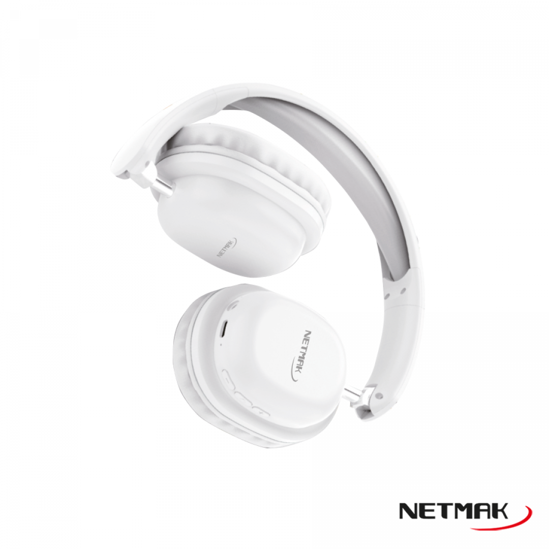 Auricular Vincha Bluetooth Live Blanco Netmak - Imagen 2