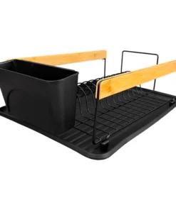 Alternative view of Escurridor Seca Platos De Acero Negro Ym04