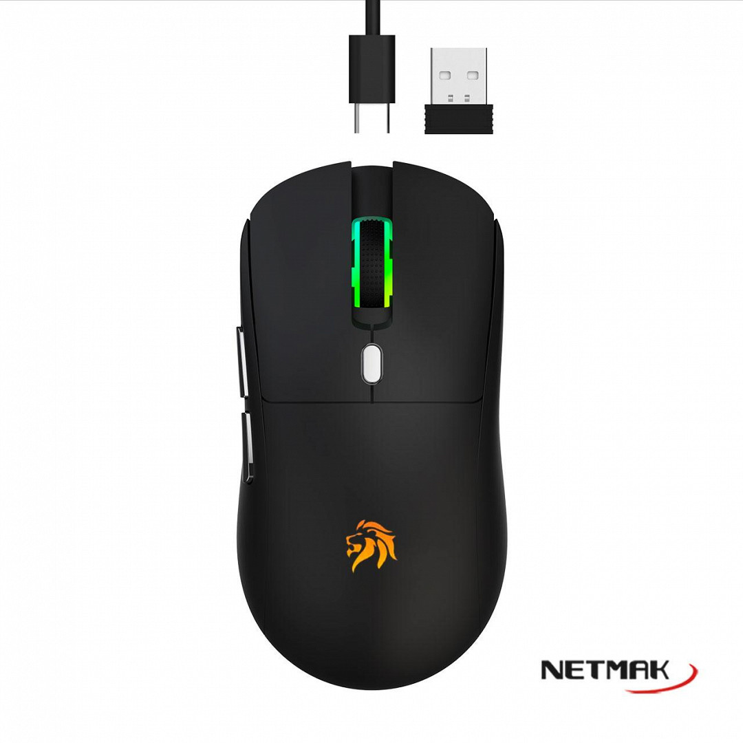 Mouse Inalambrico Gamer Recargable Wonder Netmak - Imagen 2