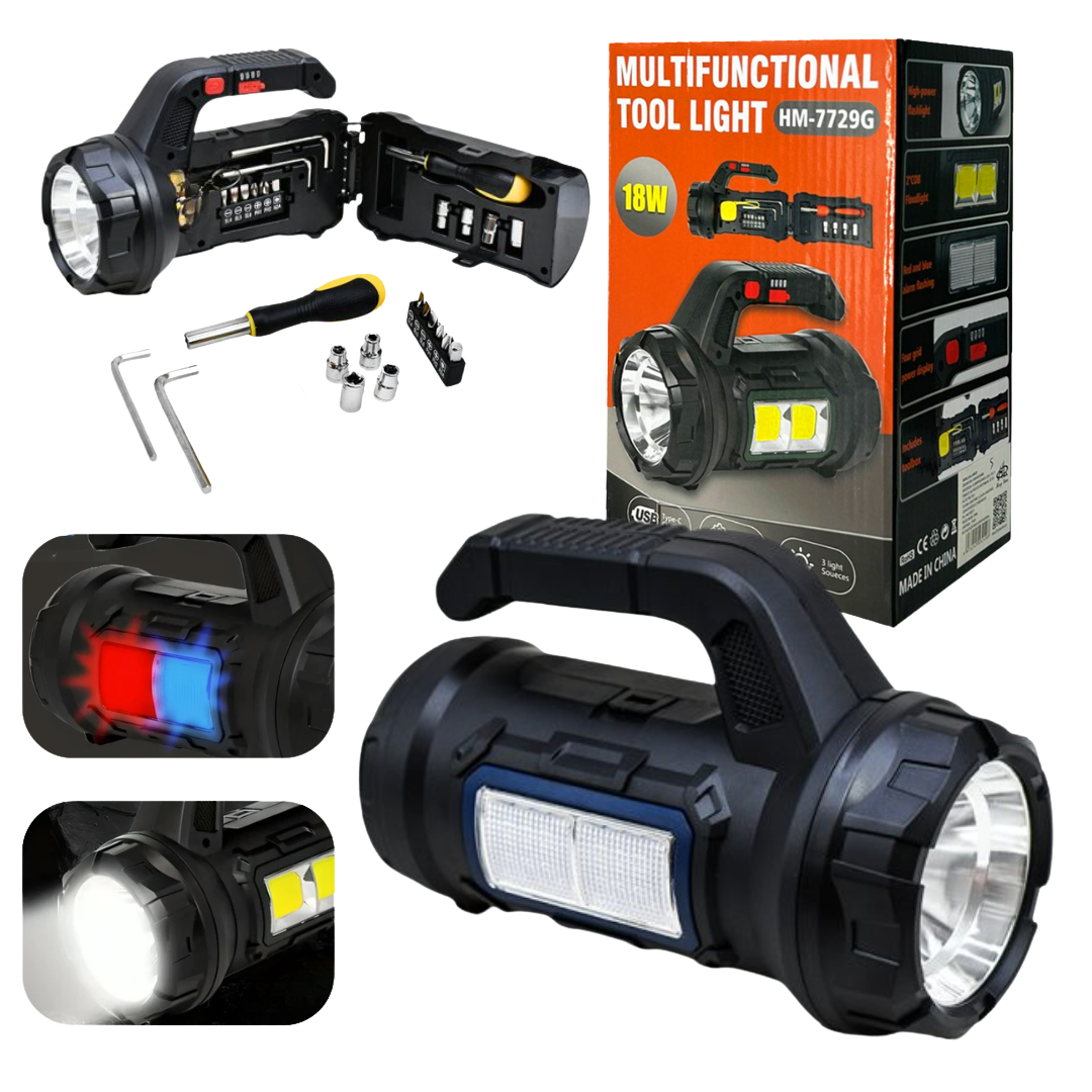 Linterna Multifuncion Recargable + Set Destornillador 7729 - Imagen 2
